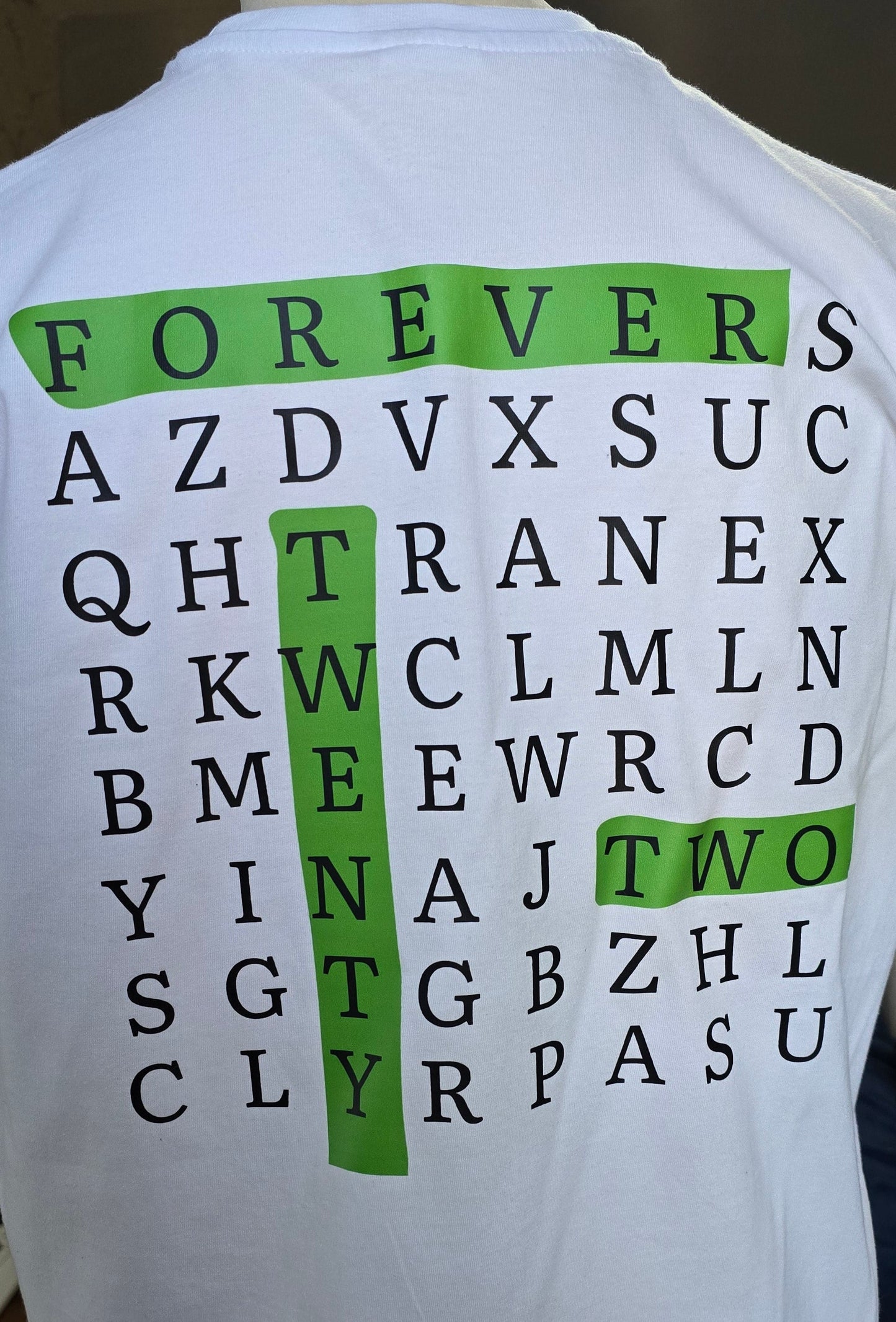 short sleeve word search brand tee